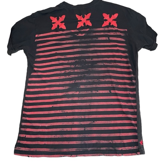 The Saints Sinphony Men’s Shirt Crosses Stars Stripes Studded Graphic Large - Picture 13 of 14